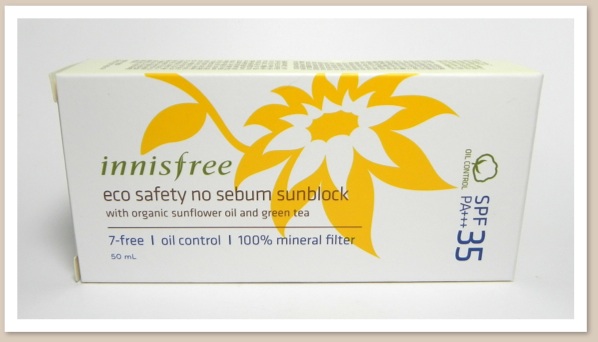 Sonnenschutz für das Gesicht  Teil 4 – Innisfree Eco Safety No Sebum Sunblock SPF35 PA+++